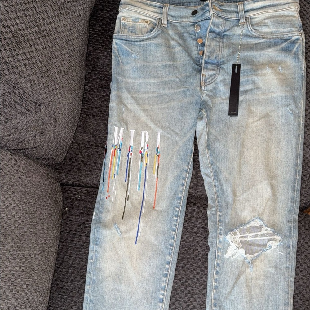 AMIRI Light Blue Denim Jeans